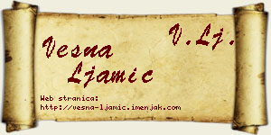 Vesna Ljamić vizit kartica